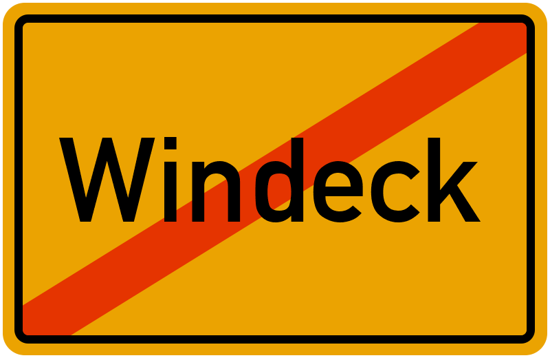 Ortsschild Windeck