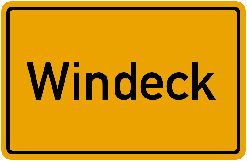 Ortsschild Windeck