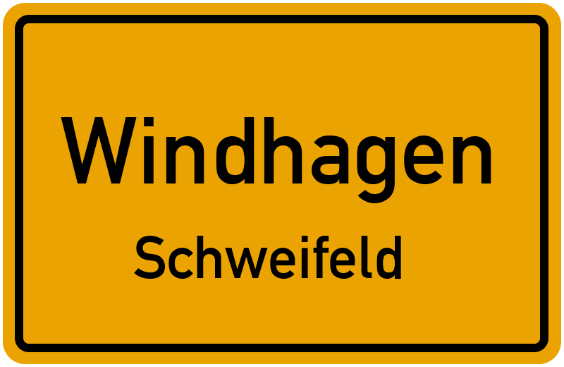 Ortsschild Windhagen