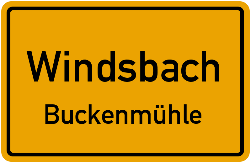 Ortsschild Windsbach