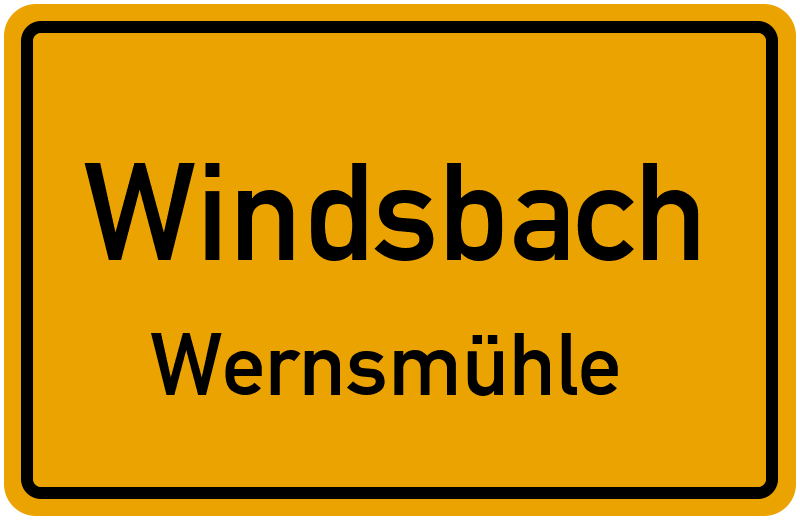 Ortsschild Windsbach