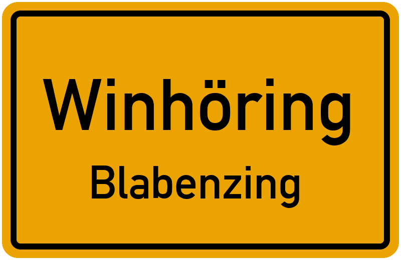 Ortsschild Winhöring