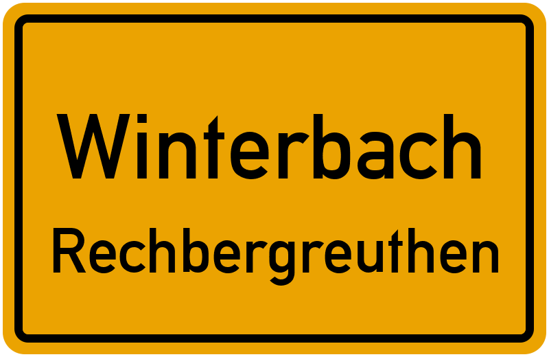 Ortsschild Winterbach