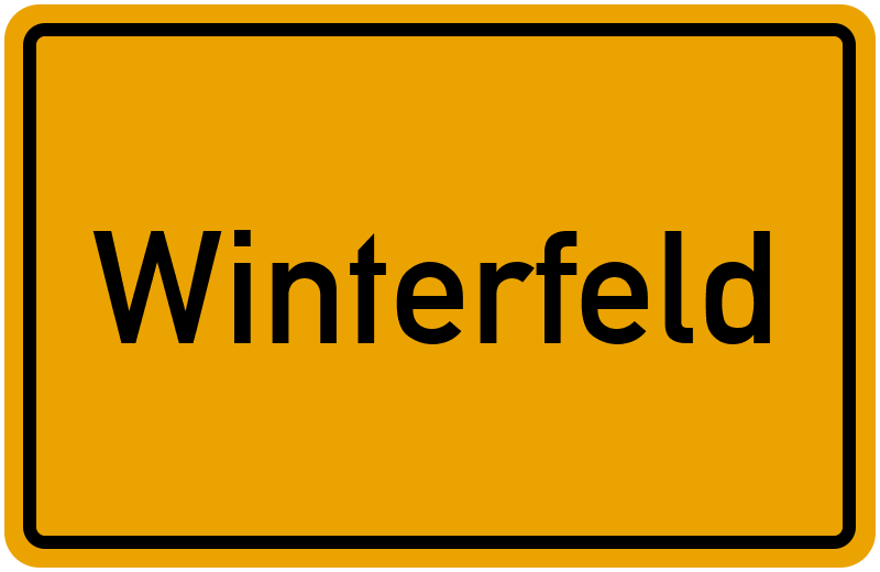 Ortsschild Winterfeld