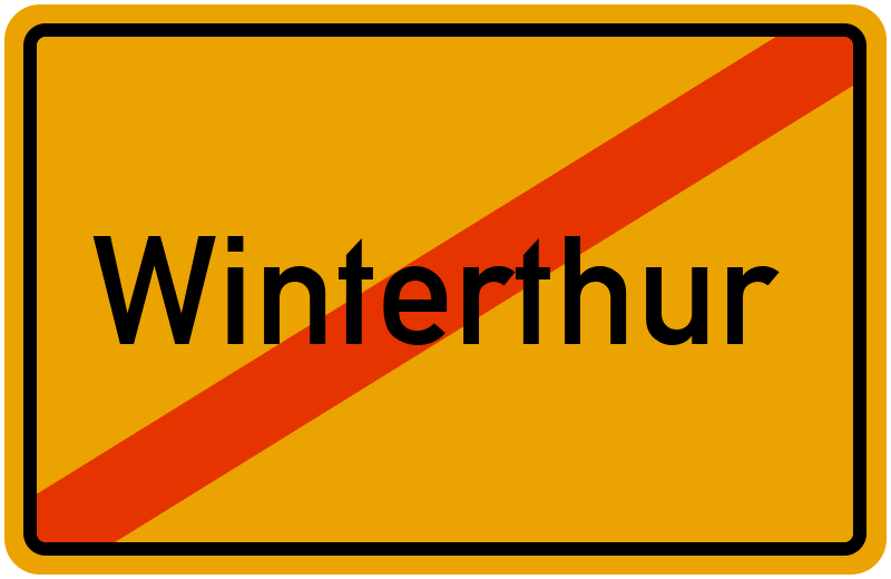 Ortsschild Winterthur