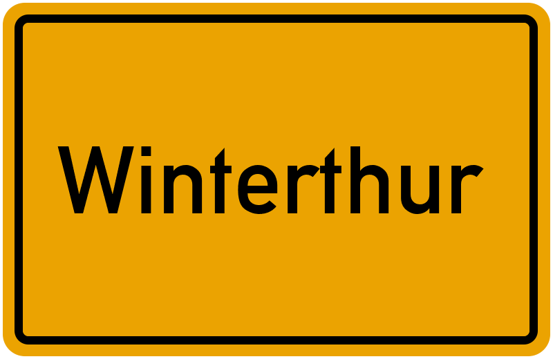 Ortsschild Winterthur