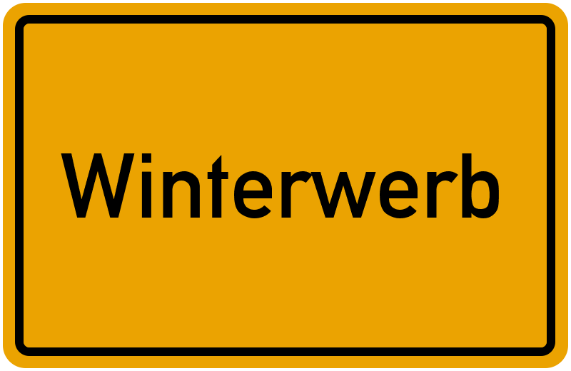 Ortsschild Winterwerb
