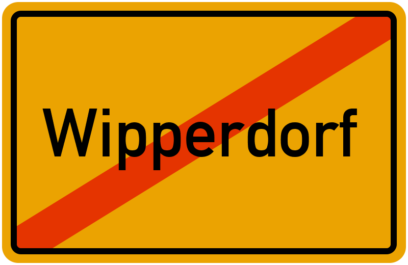 Ortsschild Wipperdorf