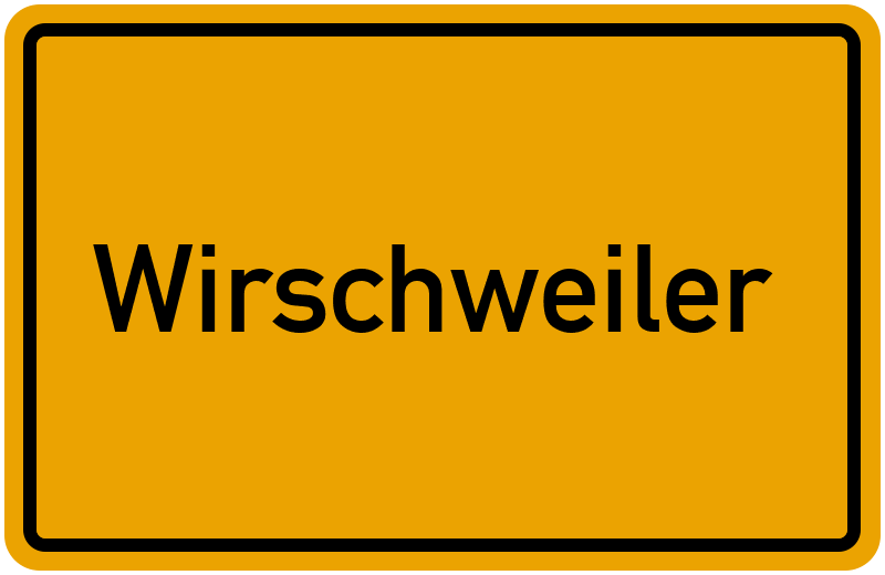 Ortsschild Wirschweiler