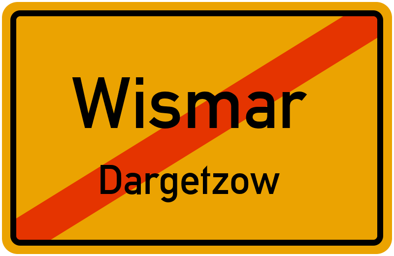 Ortsschild Wismar