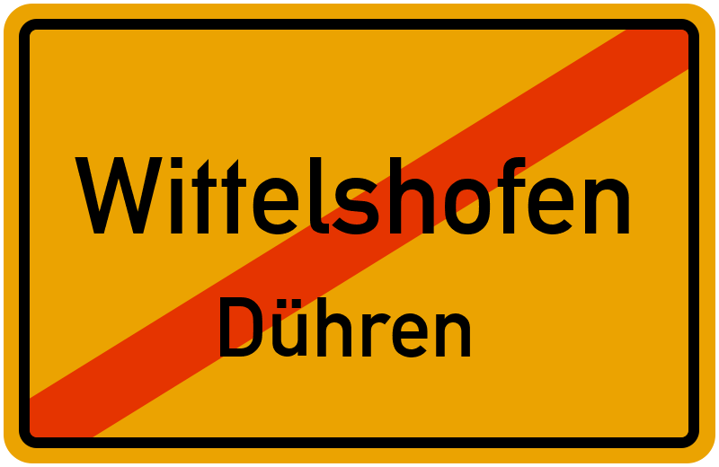 Ortsschild Wittelshofen