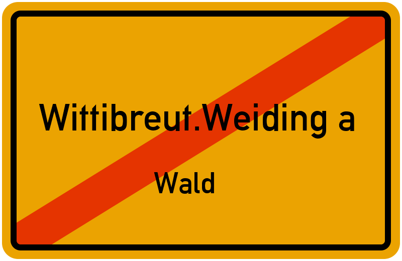 Ortsschild Wittibreut.Weiding a