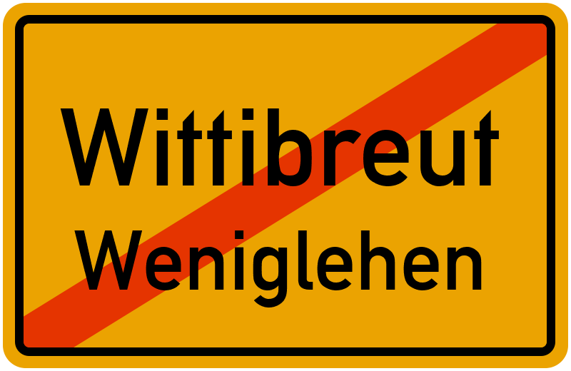 Ortsschild Wittibreut