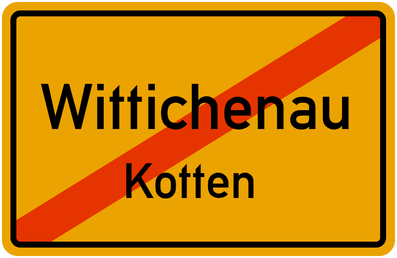 Ortsschild Wittichenau