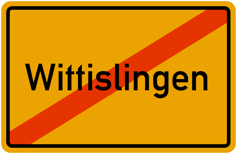 Ortsschild Wittislingen