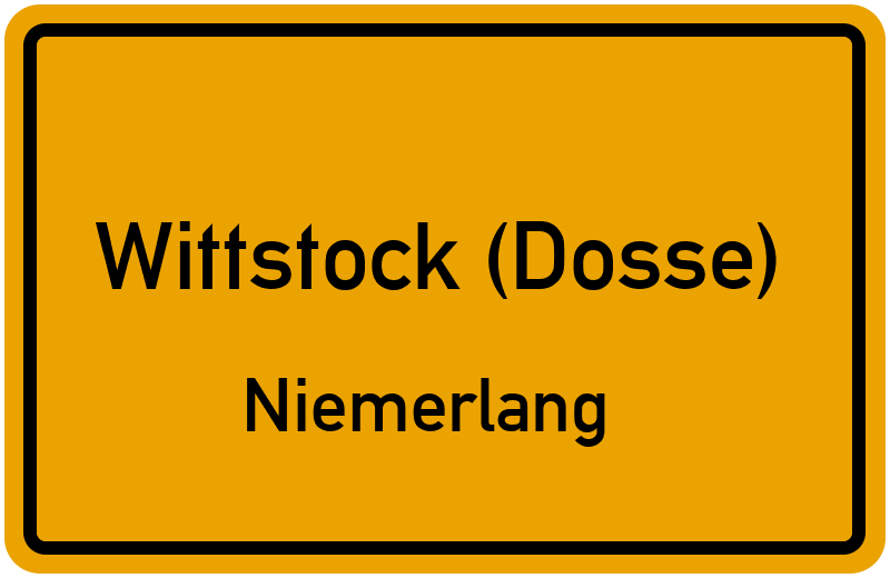 Ortsschild Wittstock (Dosse)