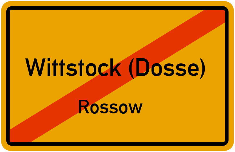 Ortsschild Wittstock (Dosse)