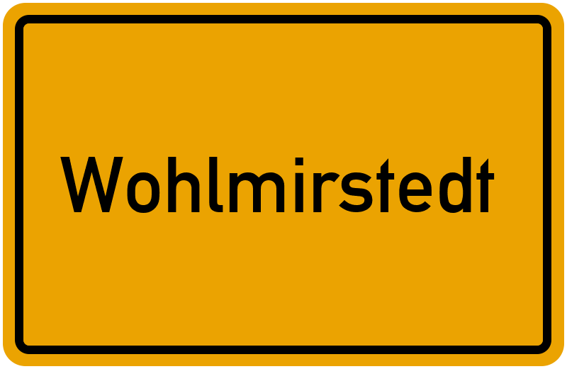 Ortsschild Wohlmirstedt