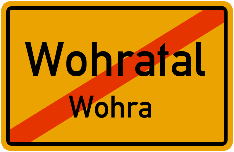 Ortsschild Wohratal