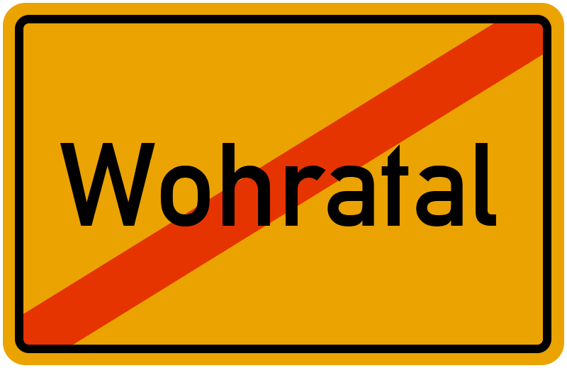 Ortsschild Wohratal