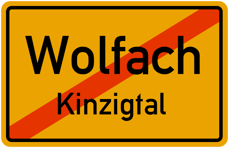 Ortsschild Wolfach
