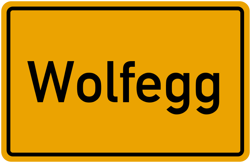 Ortsschild Wolfegg