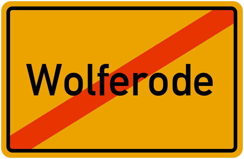 Ortsschild Wolferode