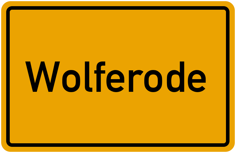 Ortsschild Wolferode