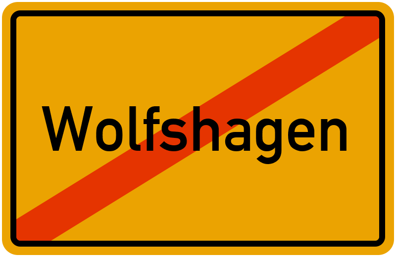 Ortsschild Wolfshagen