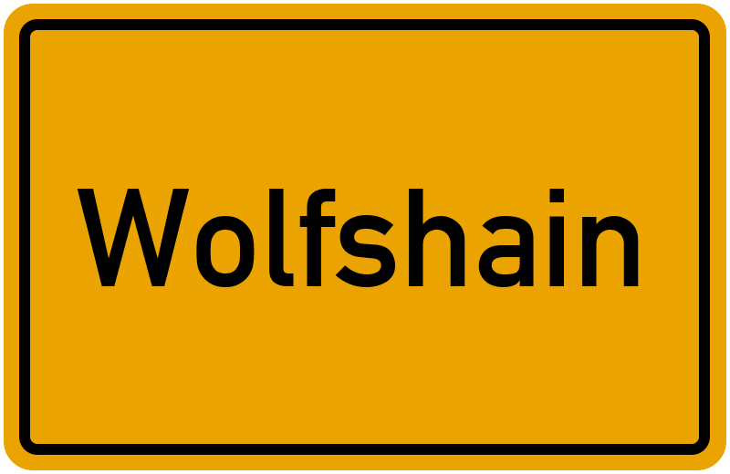 Ortsschild Wolfshain