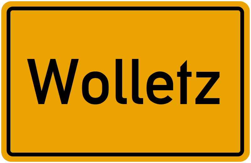 Ortsschild Wolletz
