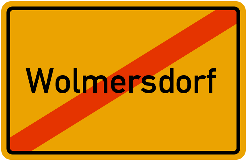 Ortsschild Wolmersdorf