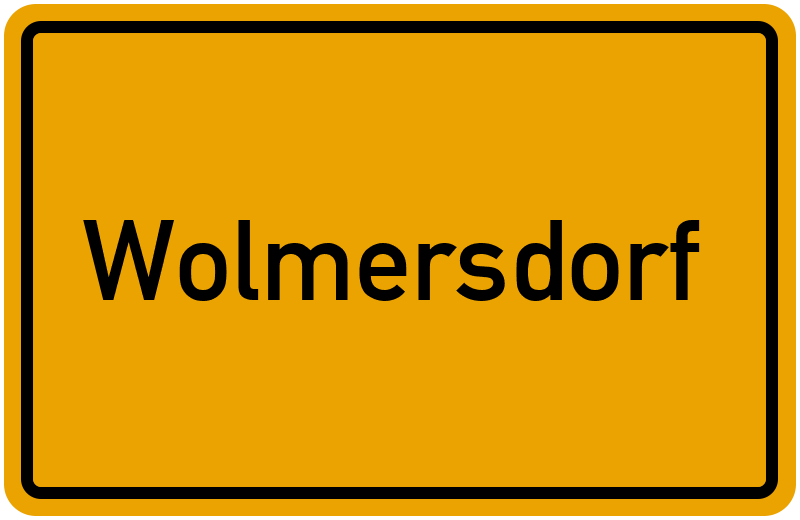 Ortsschild Wolmersdorf