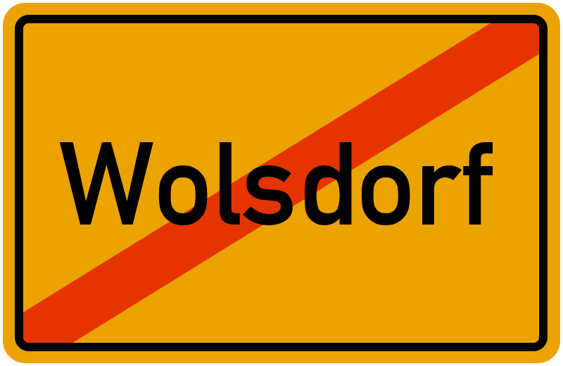 Ortsschild Wolsdorf