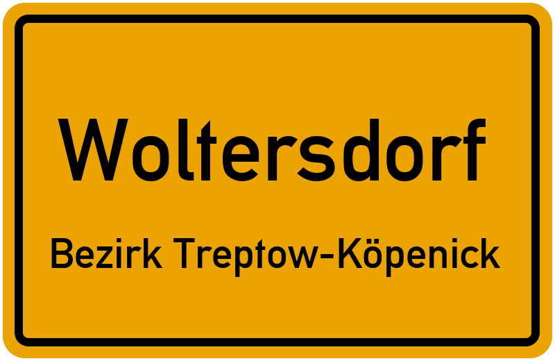 Ortsschild Woltersdorf