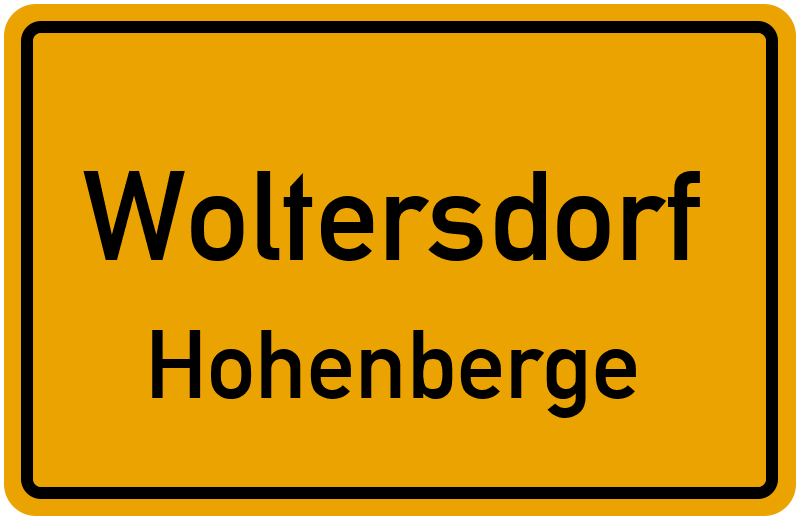 Ortsschild Woltersdorf