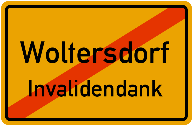Ortsschild Woltersdorf
