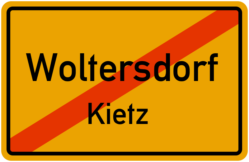 Ortsschild Woltersdorf