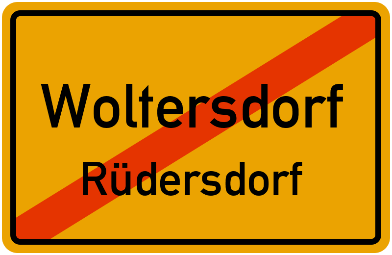 Ortsschild Woltersdorf