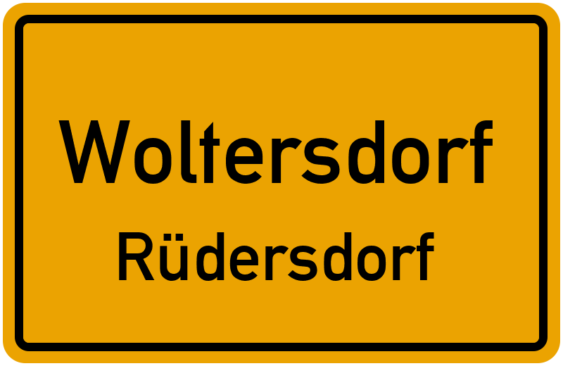 Ortsschild Woltersdorf