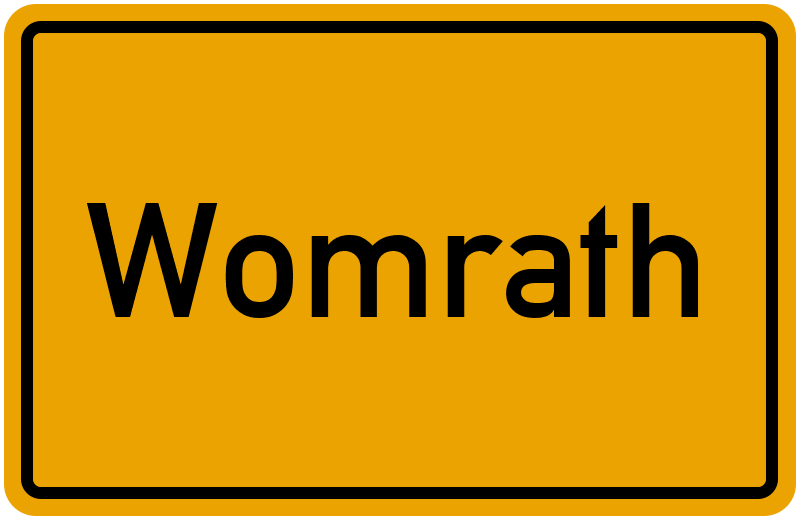 Ortsschild Womrath