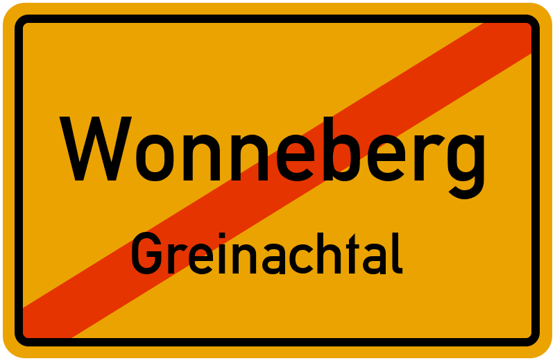 Ortsschild Wonneberg