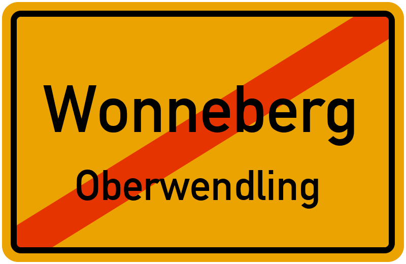 Ortsschild Wonneberg