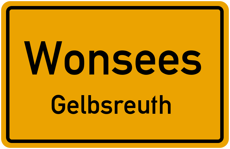 Ortsschild Wonsees