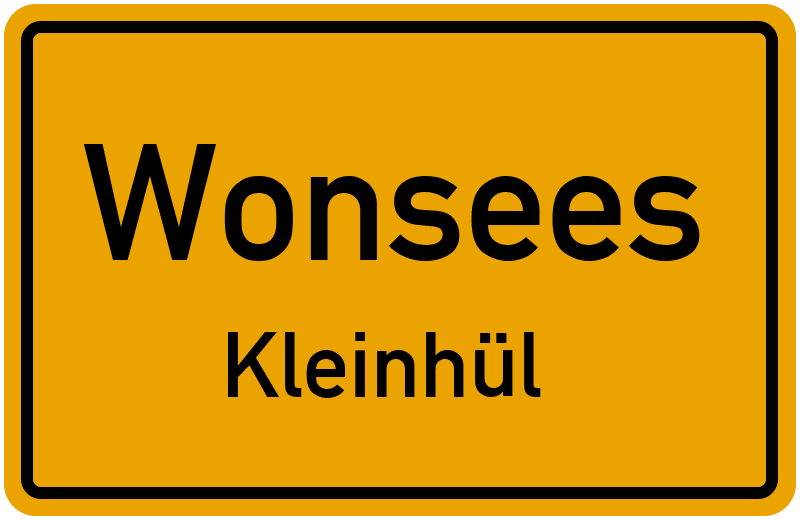 Ortsschild Wonsees