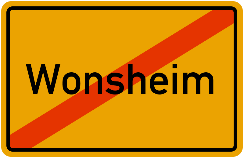 Ortsschild Wonsheim