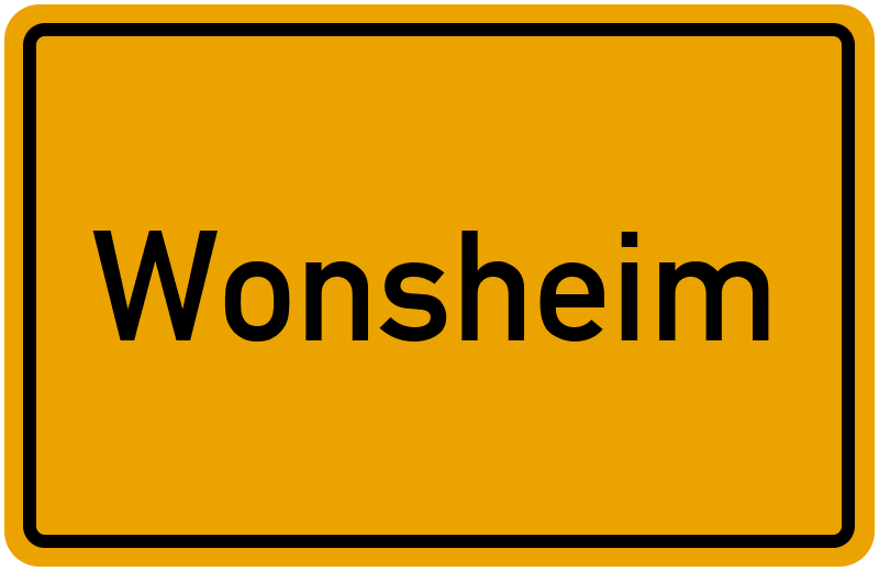 Ortsschild Wonsheim
