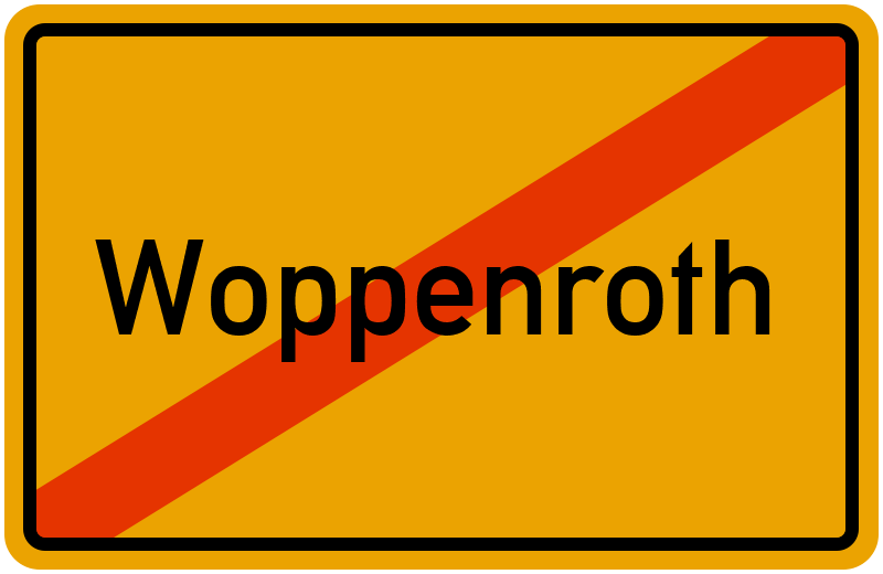 Ortsschild Woppenroth