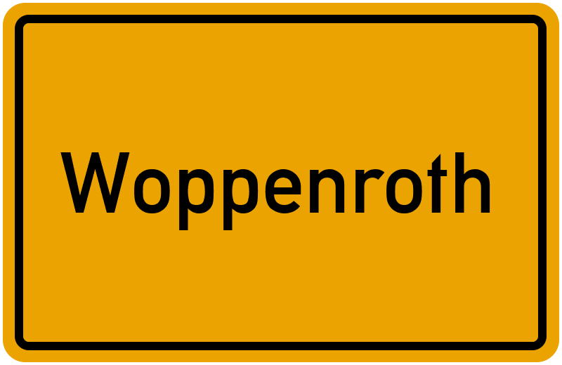 Ortsschild Woppenroth