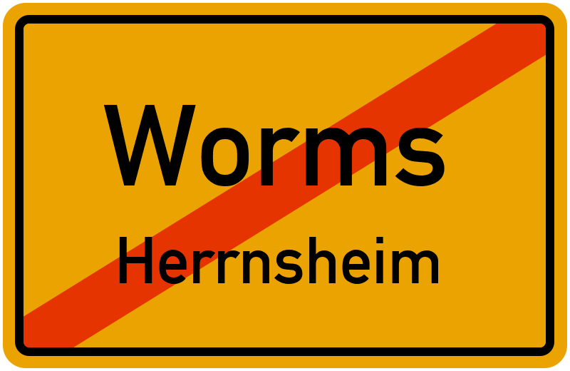 Ortsschild Worms